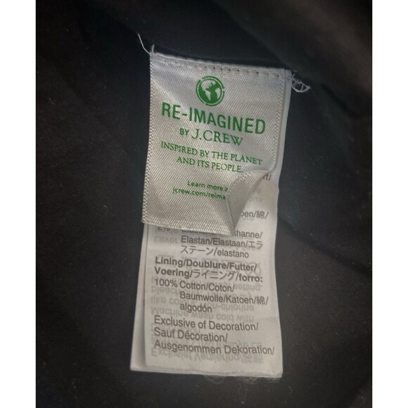 J Crew Embroidered Poplin Tiered Black Dress Size XL - Picture 8 of 10